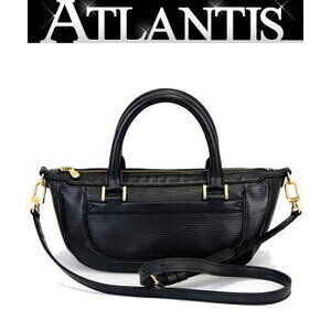 Louis Vuitton Danura Handbag Epi Leather Black